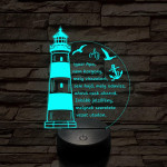 Apák napi világítótorony 7 színű színváltós 3D led lámpa