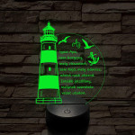 Apák napi világítótorony 7 színű színváltós 3D led lámpa
