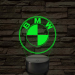 BMW logó - 7 színű, színváltós 3D led lámpa