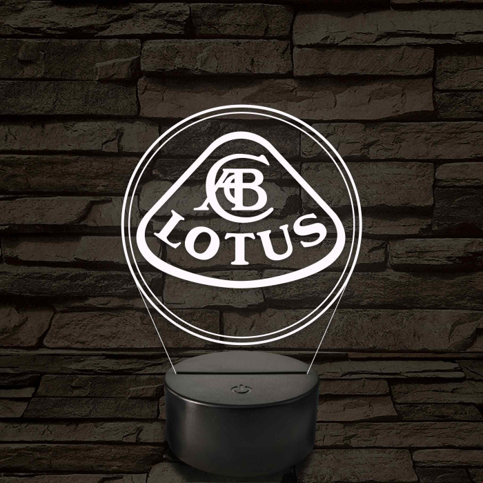 Lotus logó – 7 színű, színváltós LED lámpa