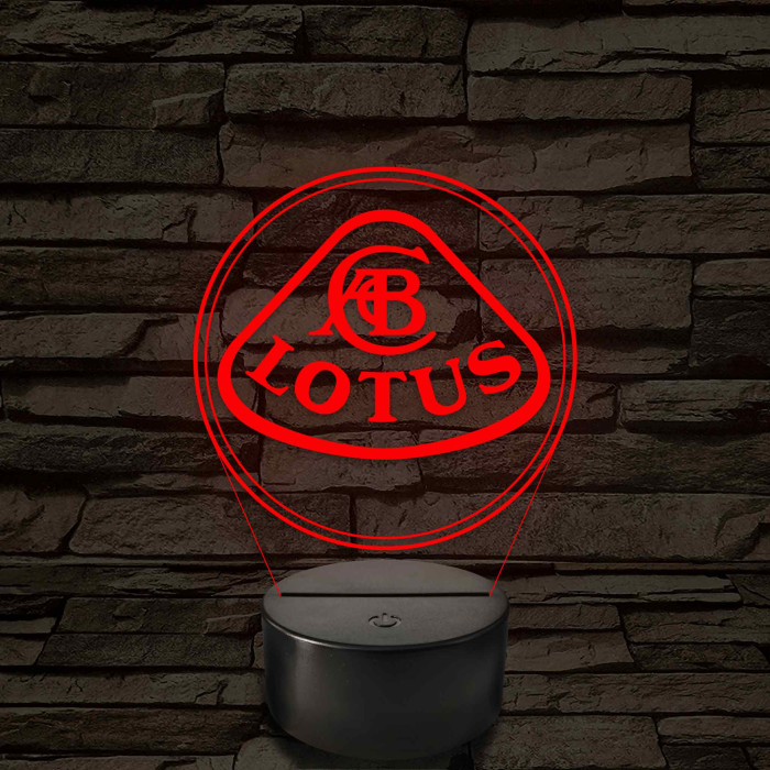 Lotus logó – 7 színű, színváltós LED lámpa