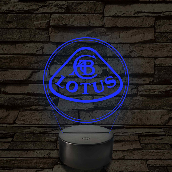 Lotus logó – 7 színű, színváltós LED lámpa