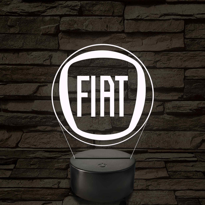 Fiat logó – 7 színű, színváltós LED lámpa