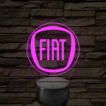 Fiat logó – 7 színű, színváltós LED lámpa