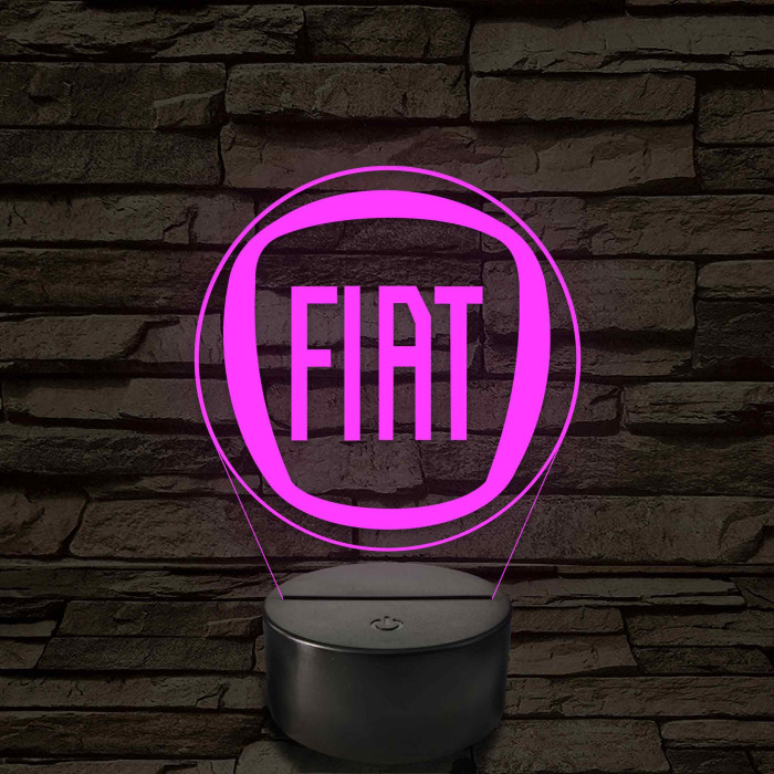 Fiat logó – 7 színű, színváltós LED lámpa