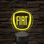 Fiat logó – 7 színű, színváltós LED lámpa