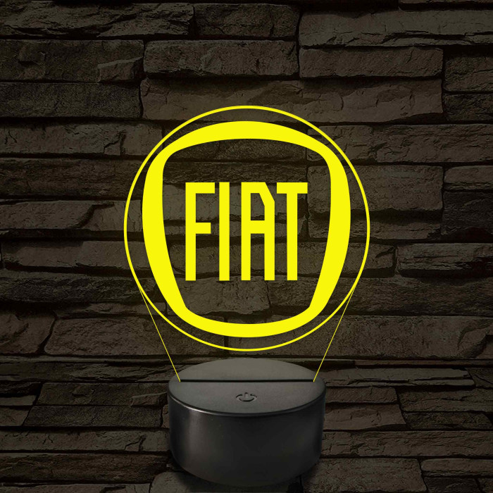 Fiat logó – 7 színű, színváltós LED lámpa