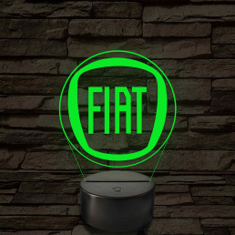 Fiat logó – 7 színű, színváltós LED lámpa