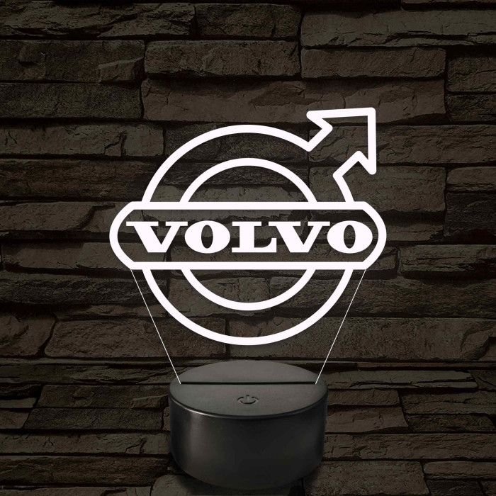 Volvo logó – 7 színű, színváltós LED lámpa