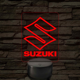 Suzuki logó – 7 színű, színváltós LED lámpa