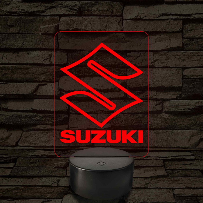 Suzuki logó – 7 színű, színváltós LED lámpa