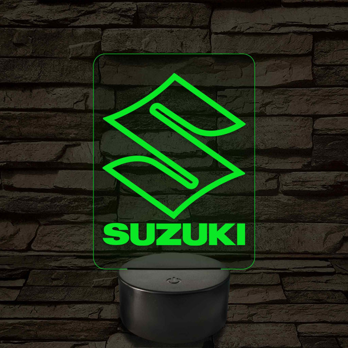 Suzuki logó – 7 színű, színváltós LED lámpa