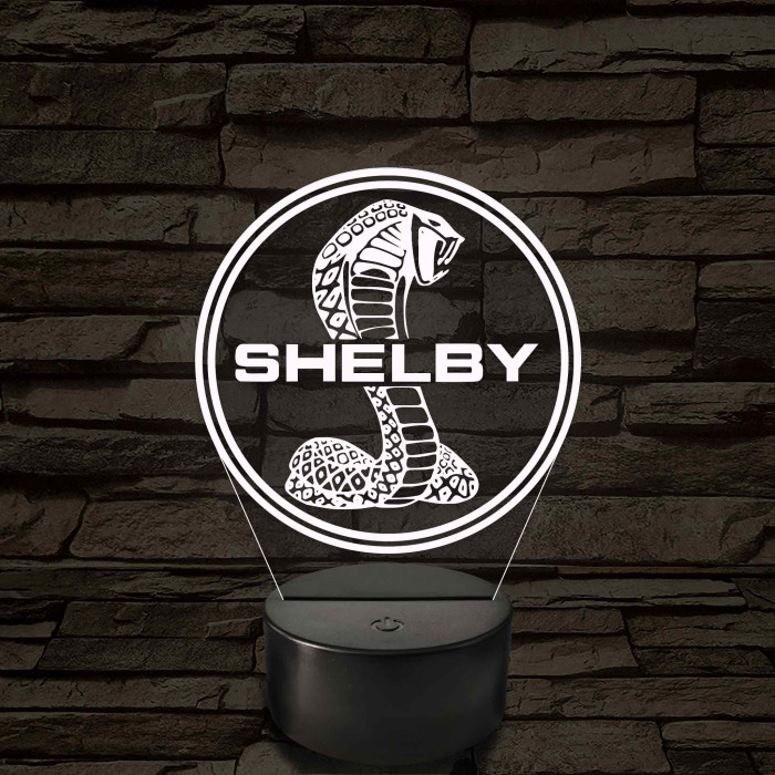 Shelby logó – 7 színű, színváltós LED lámpa