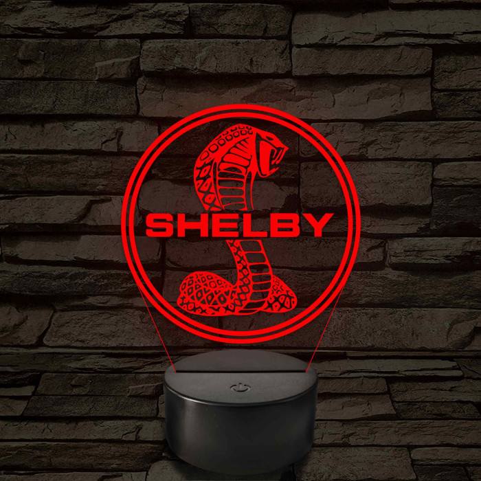 Shelby logó – 7 színű, színváltós LED lámpa
