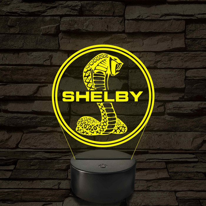 Shelby logó – 7 színű, színváltós LED lámpa