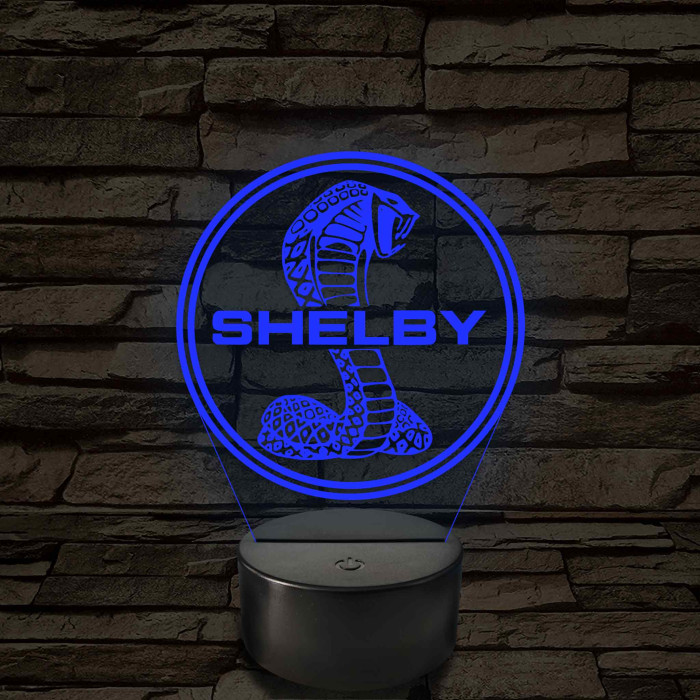 Shelby logó – 7 színű, színváltós LED lámpa