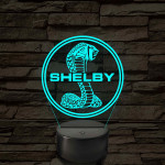 Shelby logó – 7 színű, színváltós LED lámpa