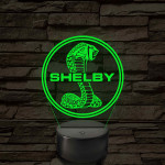 Shelby logó – 7 színű, színváltós LED lámpa