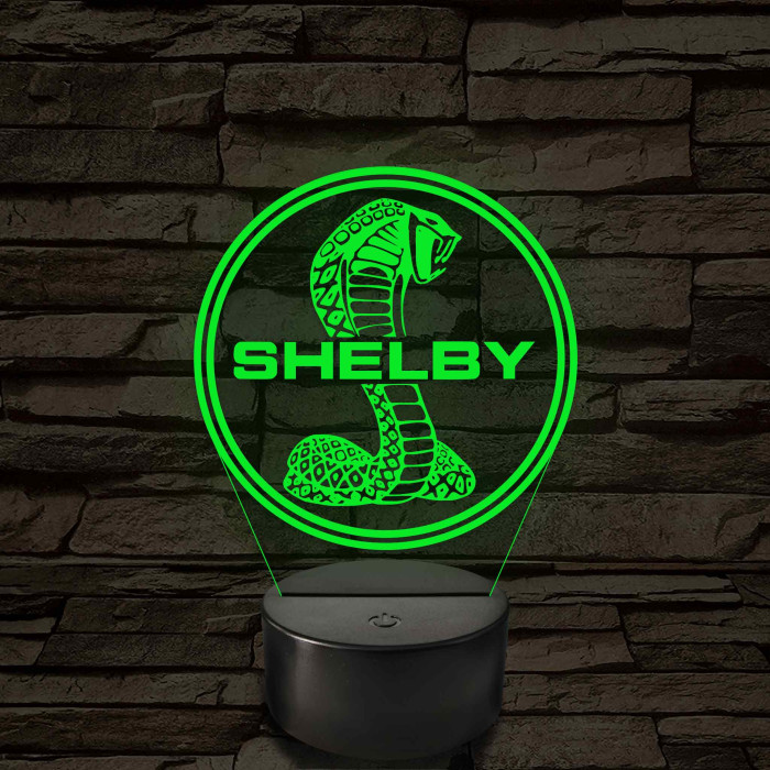 Shelby logó – 7 színű, színváltós LED lámpa