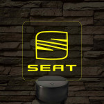 Seat logó – 7 színű, színváltós LED lámpa