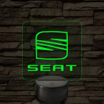 Seat logó – 7 színű, színváltós LED lámpa