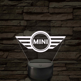 Mini logó – 7 színű, színváltós LED lámpa