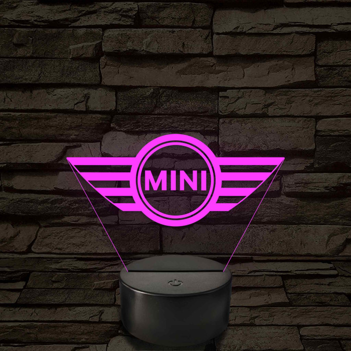 Mini logó – 7 színű, színváltós LED lámpa