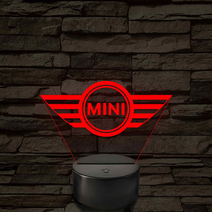 Mini logó – 7 színű, színváltós LED lámpa