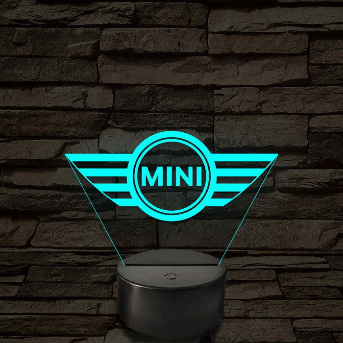 Mini logó – 7 színű, színváltós LED lámpa