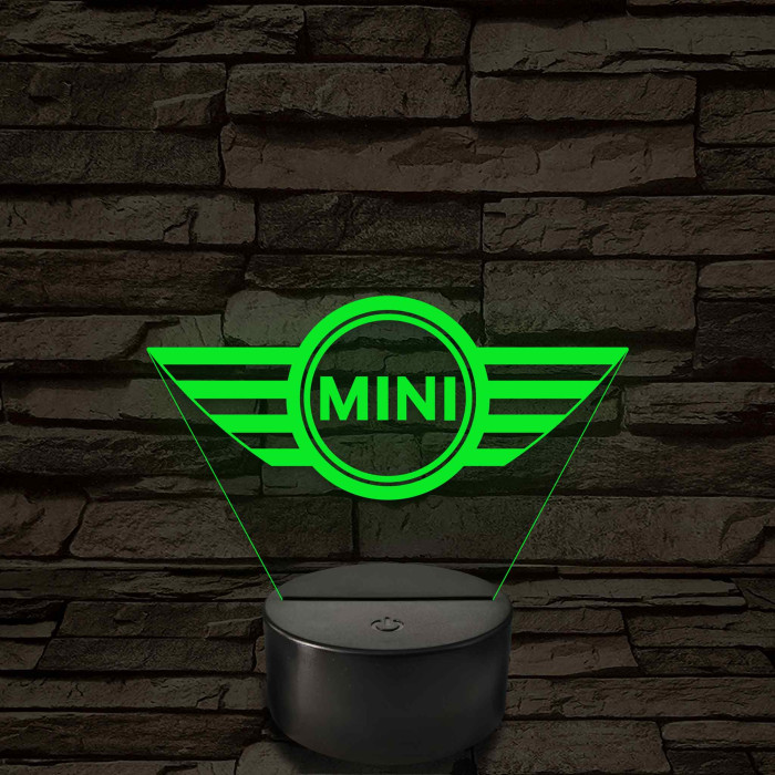 Mini logó – 7 színű, színváltós LED lámpa