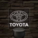Toyota logó – 7 színű, színváltós LED lámpa