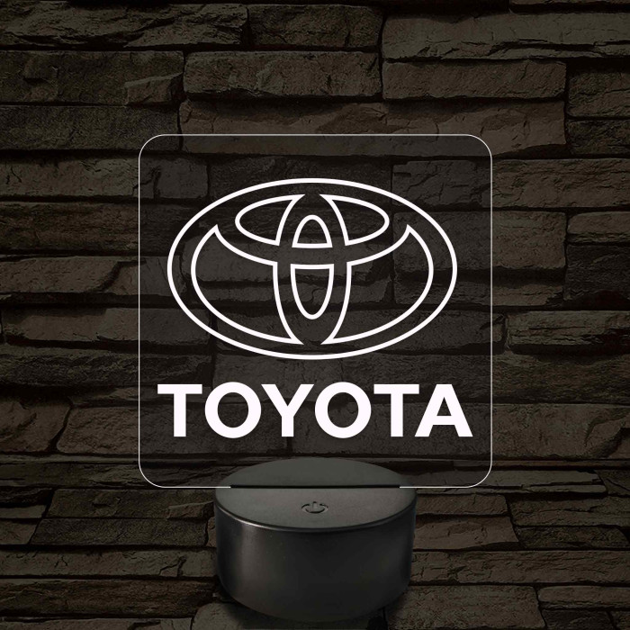 Toyota logó – 7 színű, színváltós LED lámpa