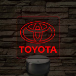 Toyota logó – 7 színű, színváltós LED lámpa