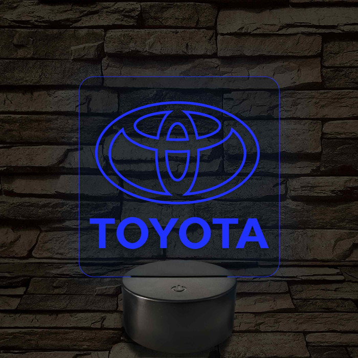Toyota logó – 7 színű, színváltós LED lámpa