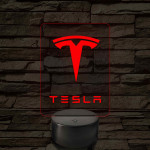 Tesla logó – 7 színű, színváltós LED lámpa