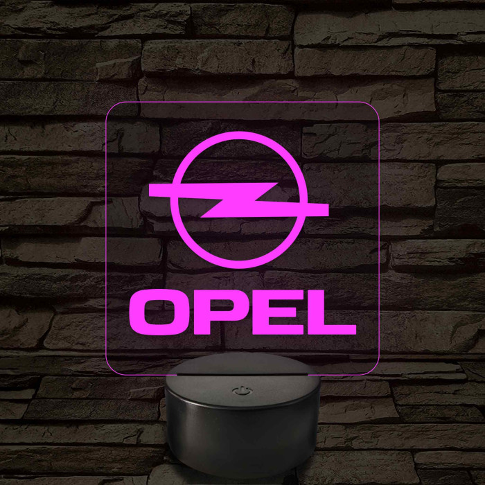 Opel logó – 7 színű, színváltós LED lámpa