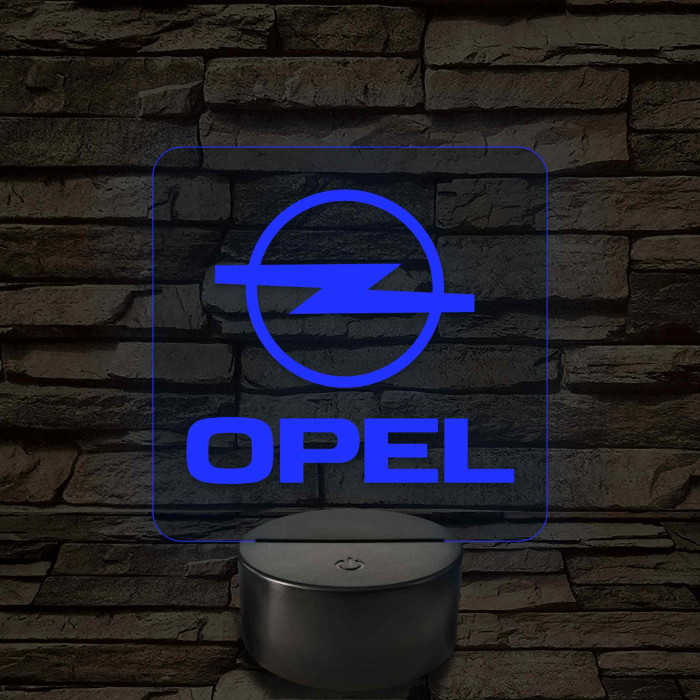 Opel logó – 7 színű, színváltós LED lámpa