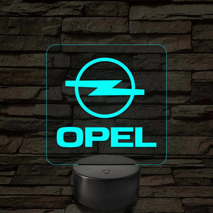Opel logó – 7 színű, színváltós LED lámpa