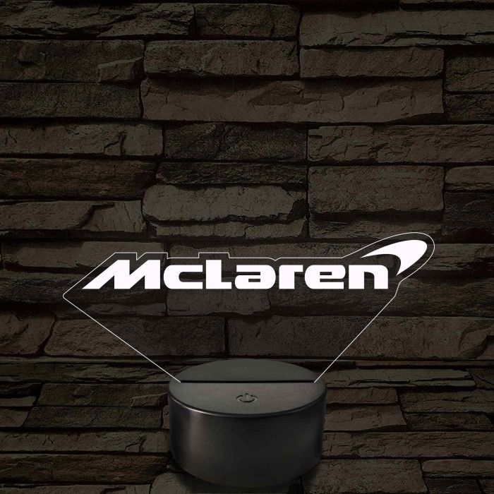 McLaren logó – 7 színű, színváltós LED lámpa