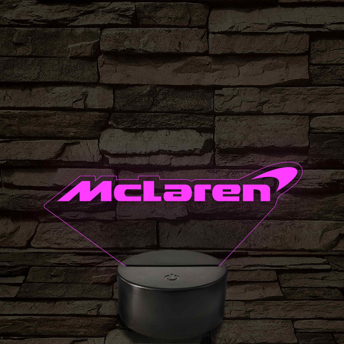 McLaren logó – 7 színű, színváltós LED lámpa