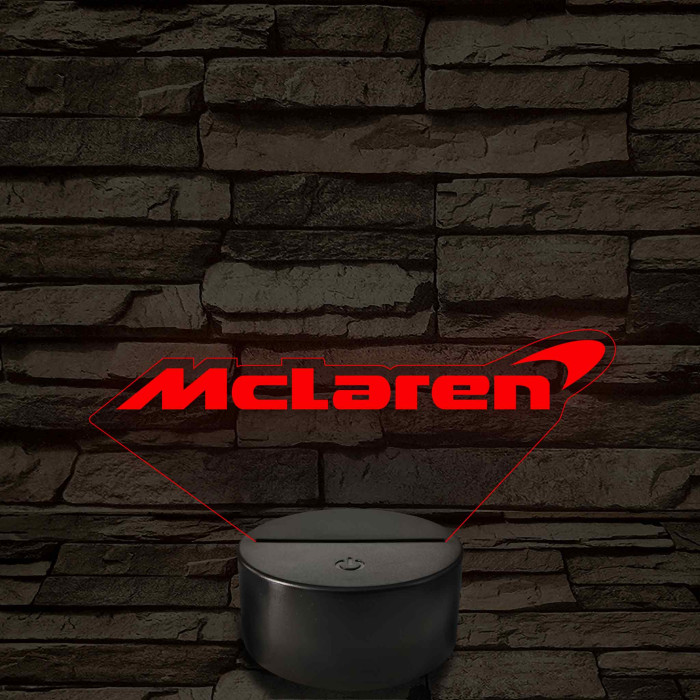McLaren logó – 7 színű, színváltós LED lámpa