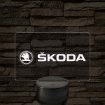Skoda logó – 7 színű, színváltós LED lámpa