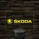 Skoda logó – 7 színű, színváltós LED lámpa