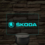 Skoda logó – 7 színű, színváltós LED lámpa