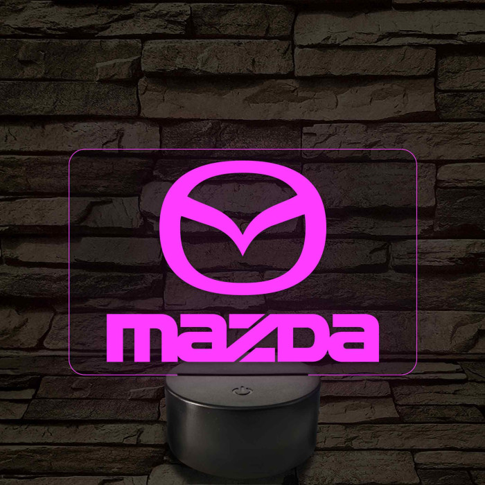Mazda logó – 7 színű, színváltós LED lámpa