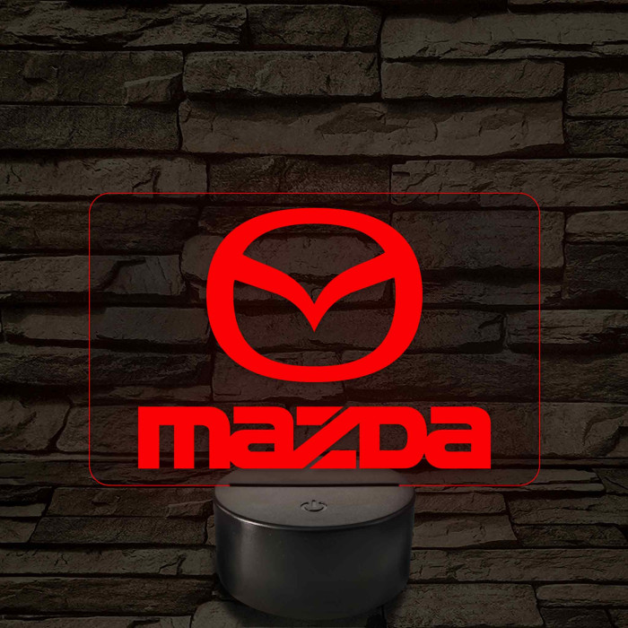 Mazda logó – 7 színű, színváltós LED lámpa