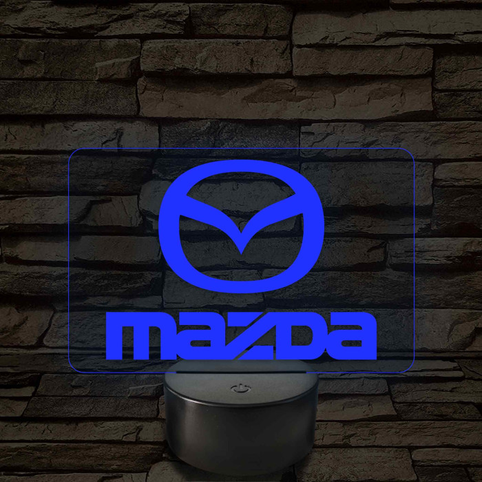 Mazda logó – 7 színű, színváltós LED lámpa