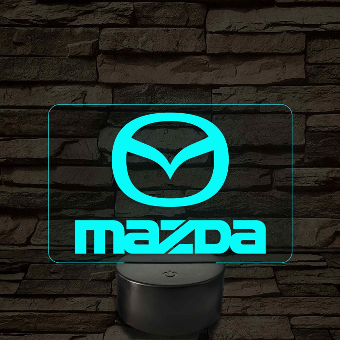 Mazda logó – 7 színű, színváltós LED lámpa