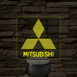 Mitsubishi  logó – 7 színű, színváltós LED lámpa