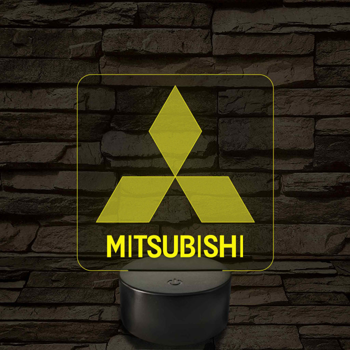 Mitsubishi  logó – 7 színű, színváltós LED lámpa